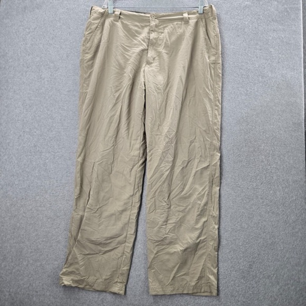 Royal Robbins Men Pants 42x32 Brown Chino Nylon Fleece Lined Outdoor Hiking